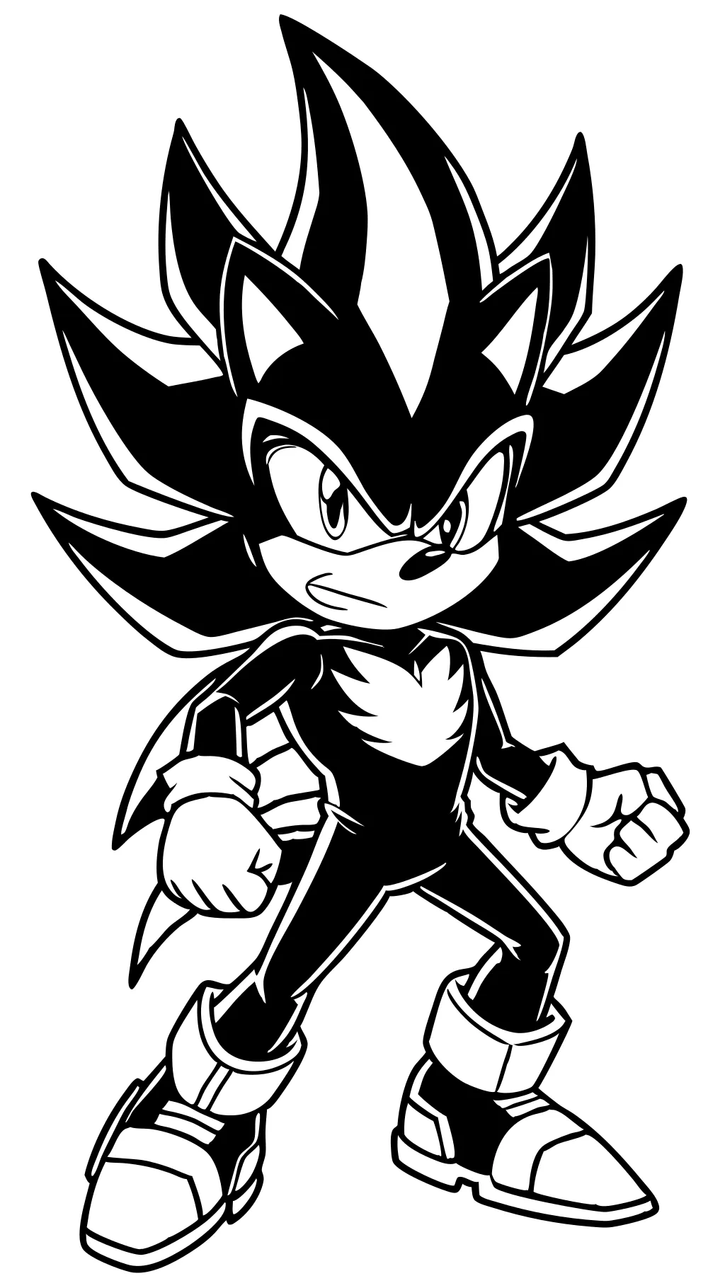 shadow the hedgehog coloring pages